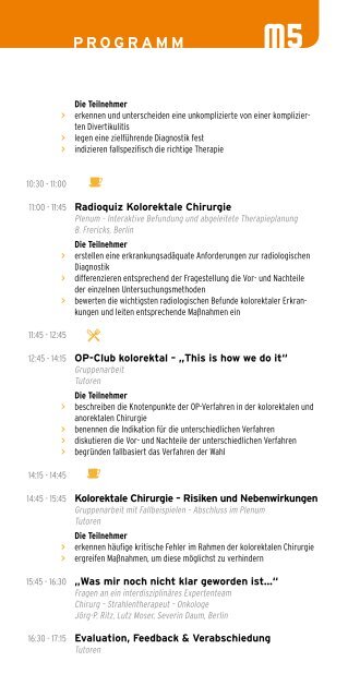 Modul 5: Kolorektale Chirurgie