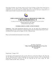 Full Certificate - China Gold International Resources Corp. Ltd.