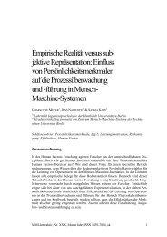 2. Persönlichkeitsmerkmale in Human Factors ... - MMI-Interaktiv