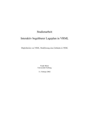 Studienarbeit - Interaktiv begehbarer Lageplan in VRML