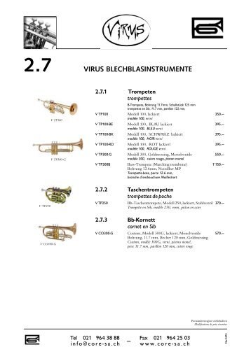 VIRUS BLECHBLASINSTRUMENTE 2.7 - Coré SA