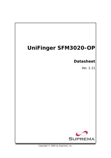 UniFinger SFM3020-OP