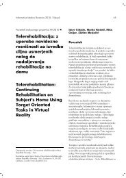 Telerehabilitacija - Informatica Medica Slovenica