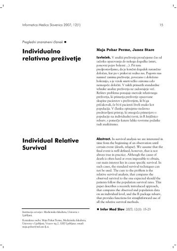 Individual Relative Survival