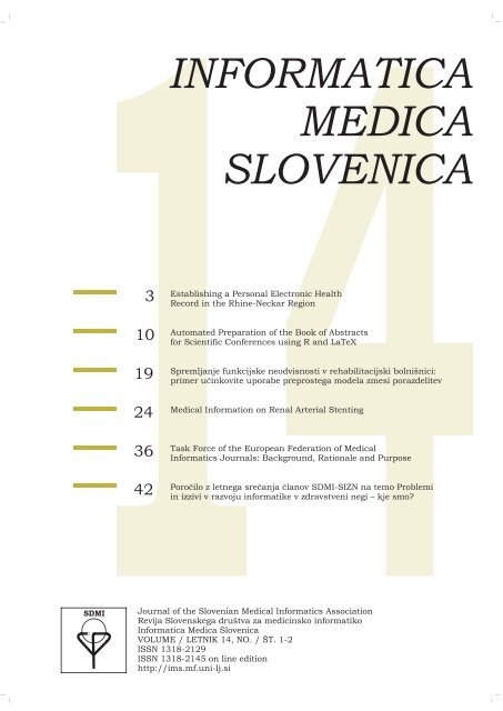 INFORMATICA MEDICA SLOVENICA