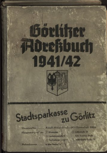 Adressbuch Görlitz 1941 1942