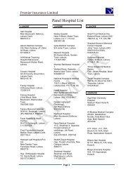 Panel Hospital List