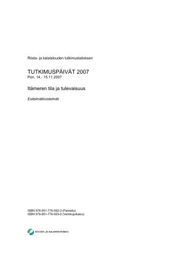 TUTKIMUSPÄIVÄT 2007