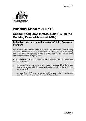 APS 117 Capital Adequacy: Interest Rate Risk in the Banking Book