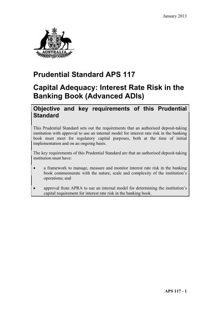 Aps 117 Capital Adequacy Interest Rate Risk In The Banking Book