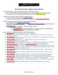 13485-FDA Internal Audit Checklist - Techstreet