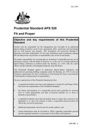 Prudential Standard APS 520 Fit and Proper