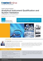 Analytical Instrument Qualification and System Validation