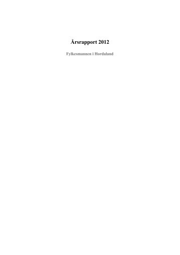 Årsrapport 2012 Innhold