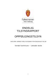 TILSYNSRAPPORT OPPFØLGINGSTILSYN