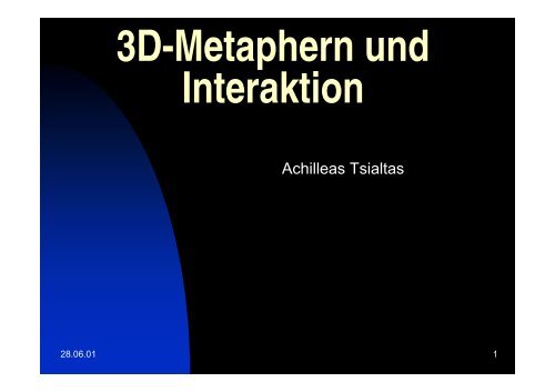 3D-Metaphern und Interaktion