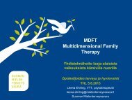 MDFT Multidimensional Family Therapy