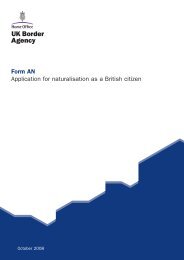 Form AN Application for naturalisation as a British citizen