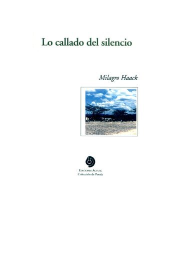 Lo Callado del Silencio (PDF)