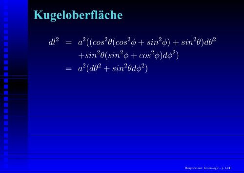 Hauptseminar: Kosmologie - 1. Institut für Theoretische Physik ...