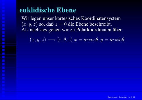 Hauptseminar: Kosmologie - 1. Institut für Theoretische Physik ...