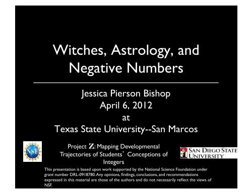 Witches Astrology and Negative Numbers