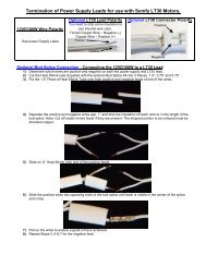 Termination of Power Supply Leads for use with Somfy LT30 Motors