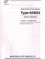 Type-65M24 Operations Manual - Sumitomo Electric Lightwave