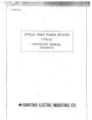 Type-62 Operations Manual - Sumitomo Electric Lightwave