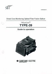 Type-39 Operations Manual - Sumitomo Electric Lightwave