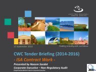 CWC Tender Briefing (2014-2016) - ISA Contract Work -