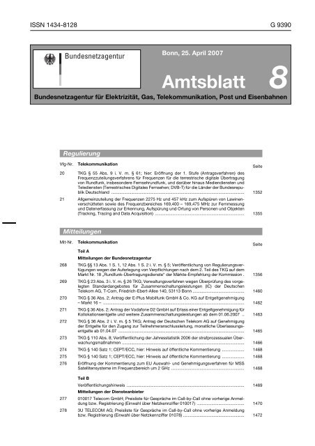 Amtsblatt - Bundesnetzagentur