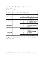 Sample Menu Plan for Gestational Diabetes (North Indian Vegetarian)