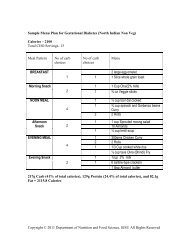 Sample Menu Plan for Gestational Diabetes (North Indian Non Veg)