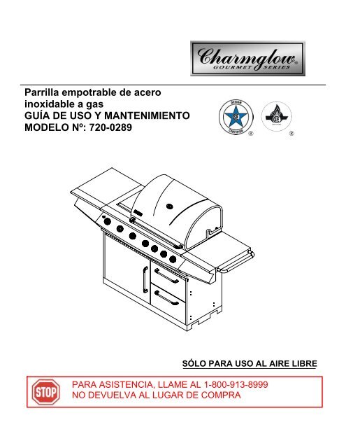 Parrilla empotrable de acero inoxidable a gas GUÃ A DE USO Y 