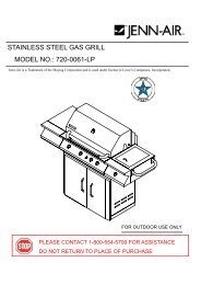 STAINLESS STEEL GAS GRILL MODEL NO. 720-0061-LP