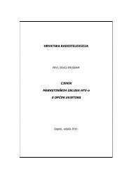 HRVATSKA RADIOTELEVIZIJA CJENIK MARKETINŠKIH USLUGA HTV-a S OPĆIM UVJETIMA