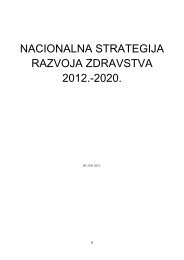 NACIONALNA STRATEGIJA RAZVOJA ZDRAVSTVA 2012.-2020