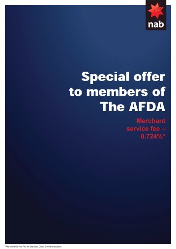 Special offer to members of The AFDA