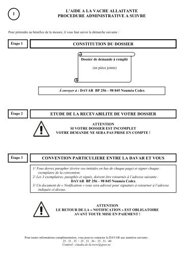 Document 3 : Procédure administrative à suivre par le ... - DAVAR