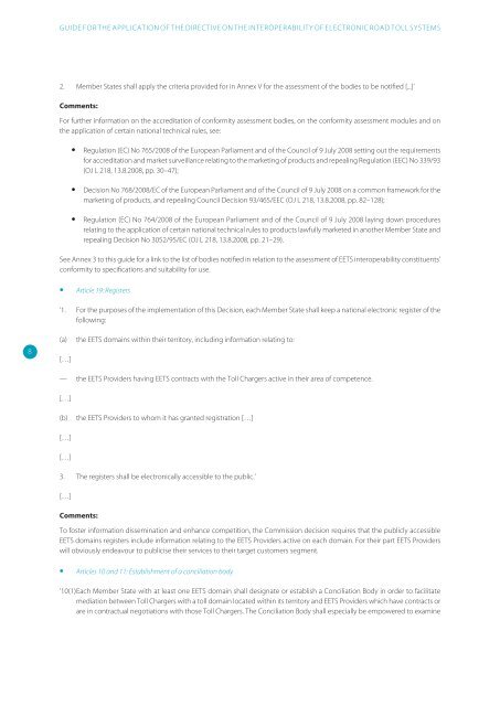 The European Electronic Toll Service (EETS)