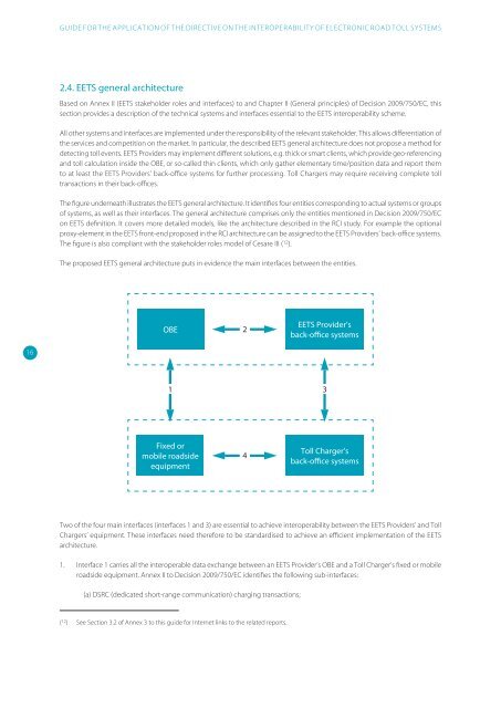 The European Electronic Toll Service (EETS)