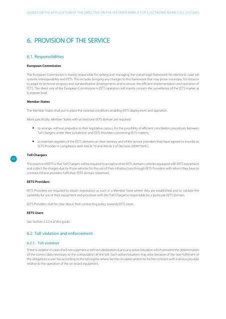 The European Electronic Toll Service (EETS)