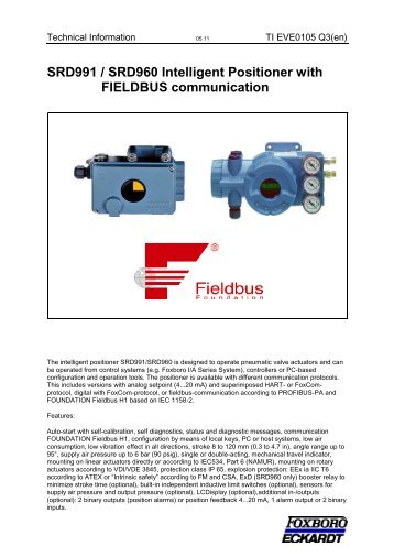 SRD991 Intelligent Positioner - Invensys