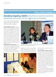 Amadeus EspaÃ±a y ACAVpresentan el primer ... - Revista SAVIA