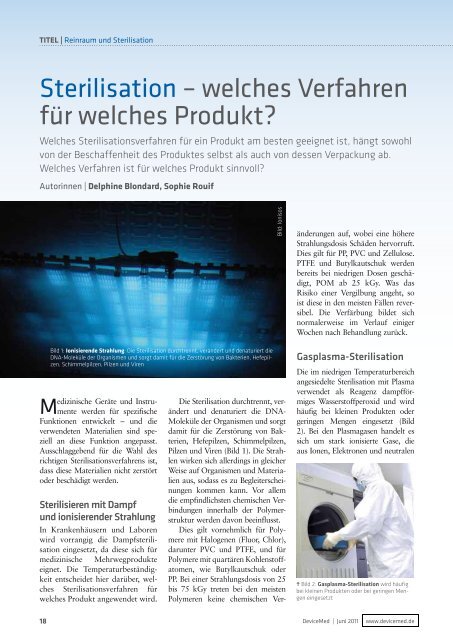 Marktübersicht: Sterilisation - DeviceMed.de