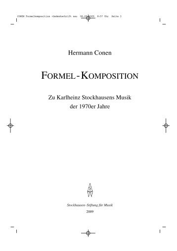 FORMEL-KOMPOSITION Table of Contents (.pdf) - Karlheinz ...