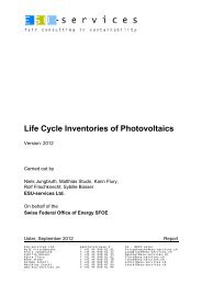 Life Cycle Inventories of Photovoltaics - ESU-services