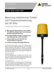 Messung elektrischer Felder mit Frequenzbewertung ... - NARDA STS