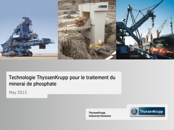 Technologie ThyssenKrupp pour le traitement du minerai de phosphate